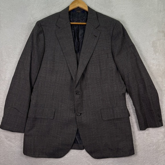 Vintage Brooks Brothers Mens 42R Blazer Jacket Brown Plaid Sport Coat Casual EUC
